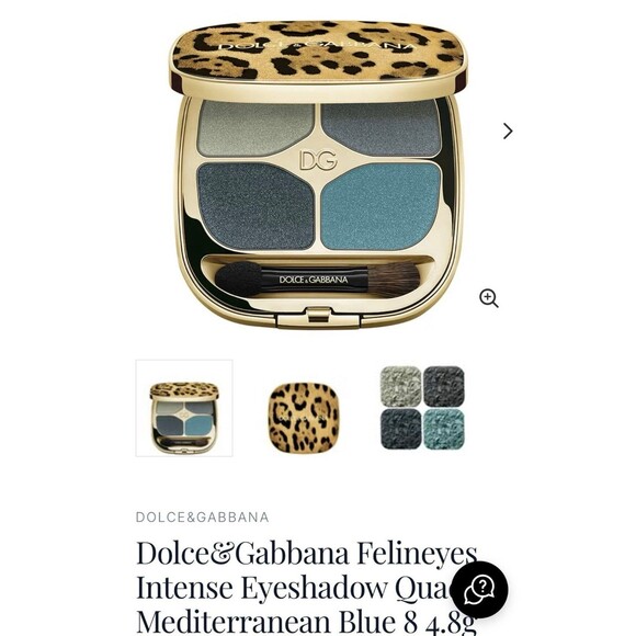 Dolce & Gabbana Felineyes Eyeshadow Quad -8 Mediterranean Blue. NIB DISCONTINUED - Picture 1 of 7